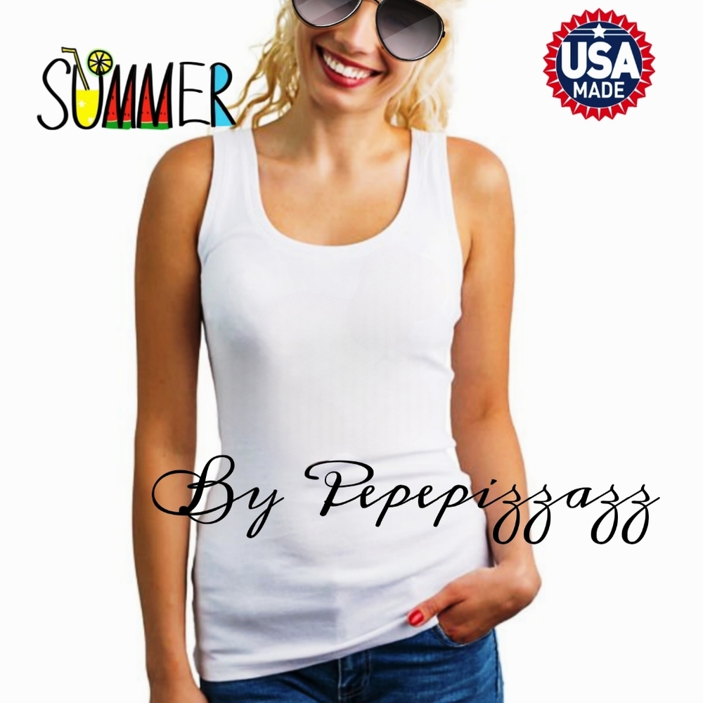 NWT BEACH VIBES- Sunkissed Tank Top Handmade DTF GRAPHICS COMFY COTTON - Picture 6 of 7